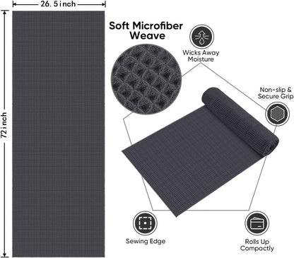 2PK Yoga Mat Towels for Hot Workout, Ultra-Absorbent, 26.5" x 72"