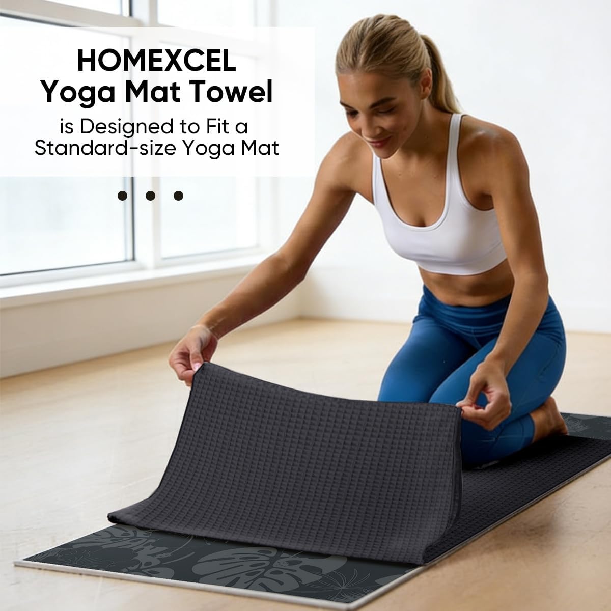 2PK Yoga Mat Towels for Hot Workout, Ultra-Absorbent, 26.5" x 72"