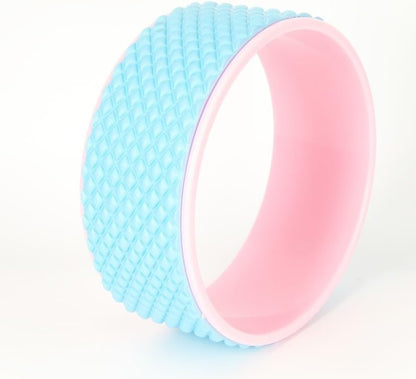 3D Massage Yoga Wheel, 12” Back Roller Relieves Back Pain and Stiffness, Durable TPE Material and Soft Foam Non-Slip, Suitable for Yoga, Pilates, Stretching and Strengthening Flexibility
