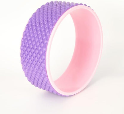 3D Massage Yoga Wheel, 12” Back Roller Relieves Back Pain and Stiffness, Durable TPE Material and Soft Foam Non-Slip, Suitable for Yoga, Pilates, Stretching and Strengthening Flexibility