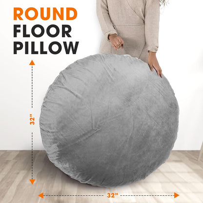 Meditation Cushion - Ergonomic Floor Pillow for Meditation, Yoga Pillow with Buckwheat Filling, Yoga Cushion for Sitting on Floor, Meditation Seat, Comfort & Posture Support