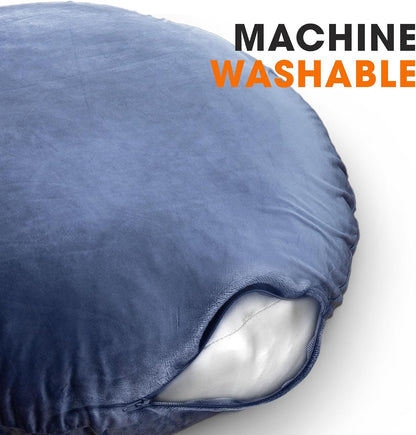 Meditation Cushion - Ergonomic Floor Pillow for Meditation, Yoga Pillow with Buckwheat Filling, Yoga Cushion for Sitting on Floor, Meditation Seat, Comfort & Posture Support