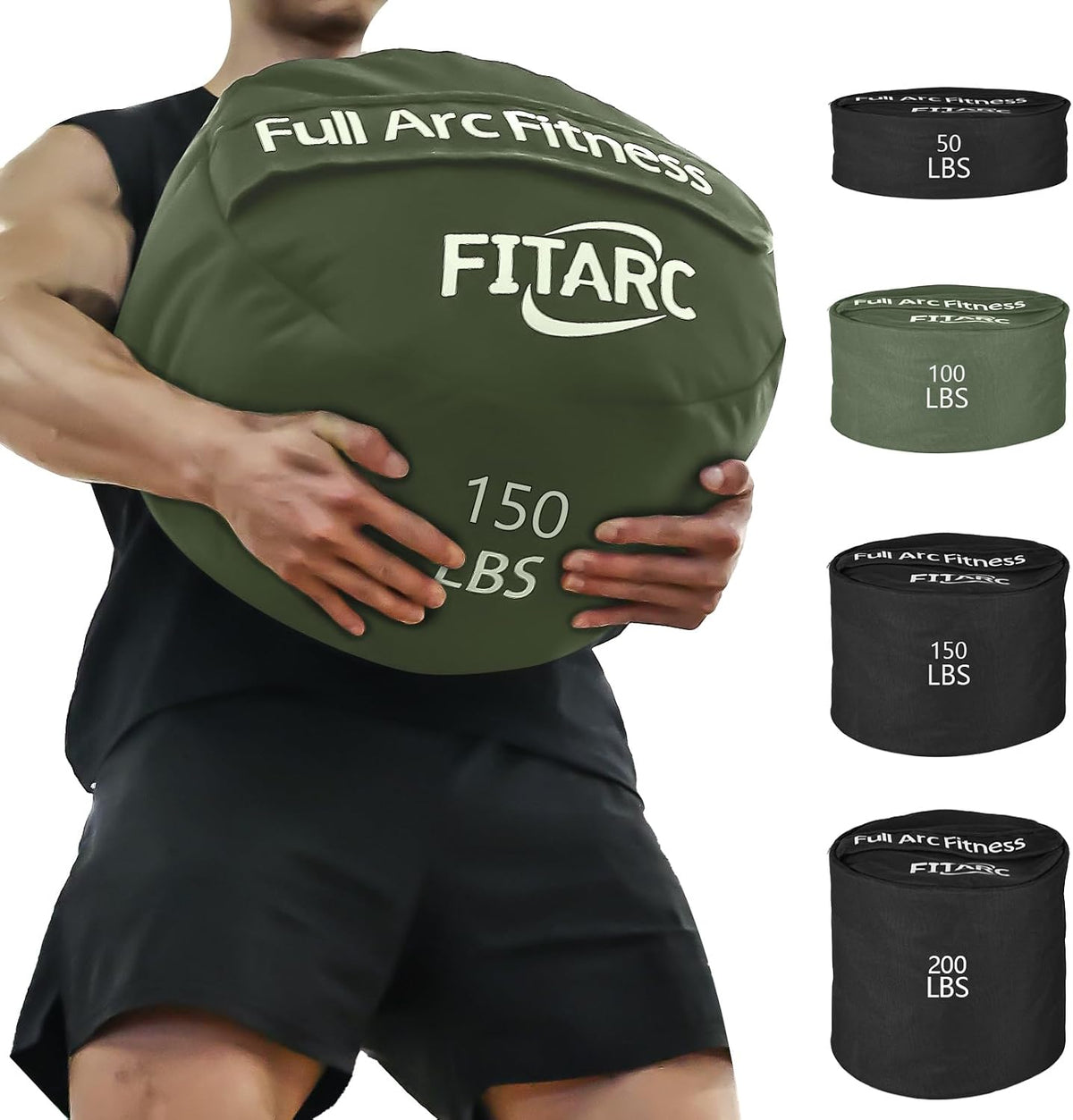 Sandbag Workout Bag,Sand Bags for Weight Training,Sandbags for Fitness,Sandbags for Weight Training,Round Sandbag,Cross-Training & Exercise, Sand Not Included