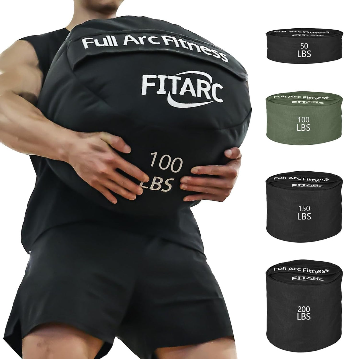 Sandbag Workout Bag,Sand Bags for Weight Training,Sandbags for Fitness,Sandbags for Weight Training,Round Sandbag,Cross-Training & Exercise, Sand Not Included