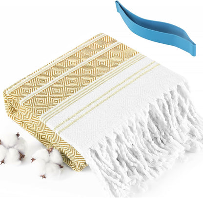 Oversized Turkish Beach Towels 74"x38" Thin Quick Dry Sand Free Pool Swim Bathing Towel Extra Large Blanket Adult Travel Essentials Cruise Accessories Must Haves Summer Light Blue Stuff