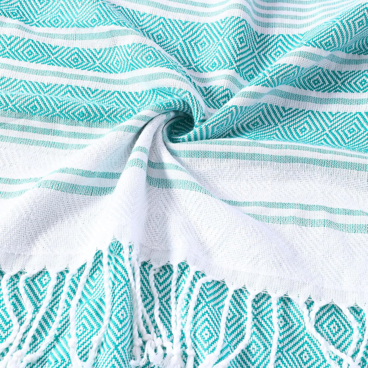 Oversized Turkish Beach Towels 74"x38" Thin Quick Dry Sand Free Pool Swim Bathing Towel Extra Large Blanket Adult Travel Essentials Cruise Accessories Must Haves Summer Light Blue Stuff