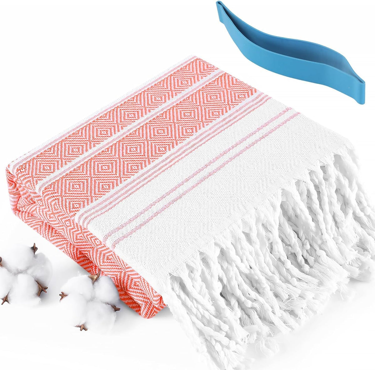 Oversized Turkish Beach Towels 74"x38" Thin Quick Dry Sand Free Pool Swim Bathing Towel Extra Large Blanket Adult Travel Essentials Cruise Accessories Must Haves Summer Light Blue Stuff