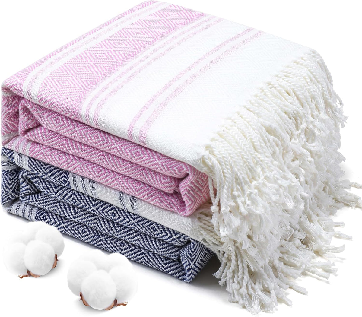 Oversized Turkish Beach Towels 74"x38" Thin Quick Dry Sand Free Pool Swim Bathing Towel Extra Large Blanket Adult Travel Essentials Cruise Accessories Must Haves Summer Light Blue Stuff