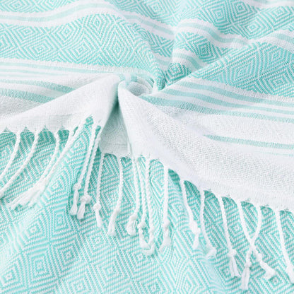 Oversized Turkish Beach Towels 74"x38" Thin Quick Dry Sand Free Pool Swim Bathing Towel Extra Large Blanket Adult Travel Essentials Cruise Accessories Must Haves Summer Light Blue Stuff