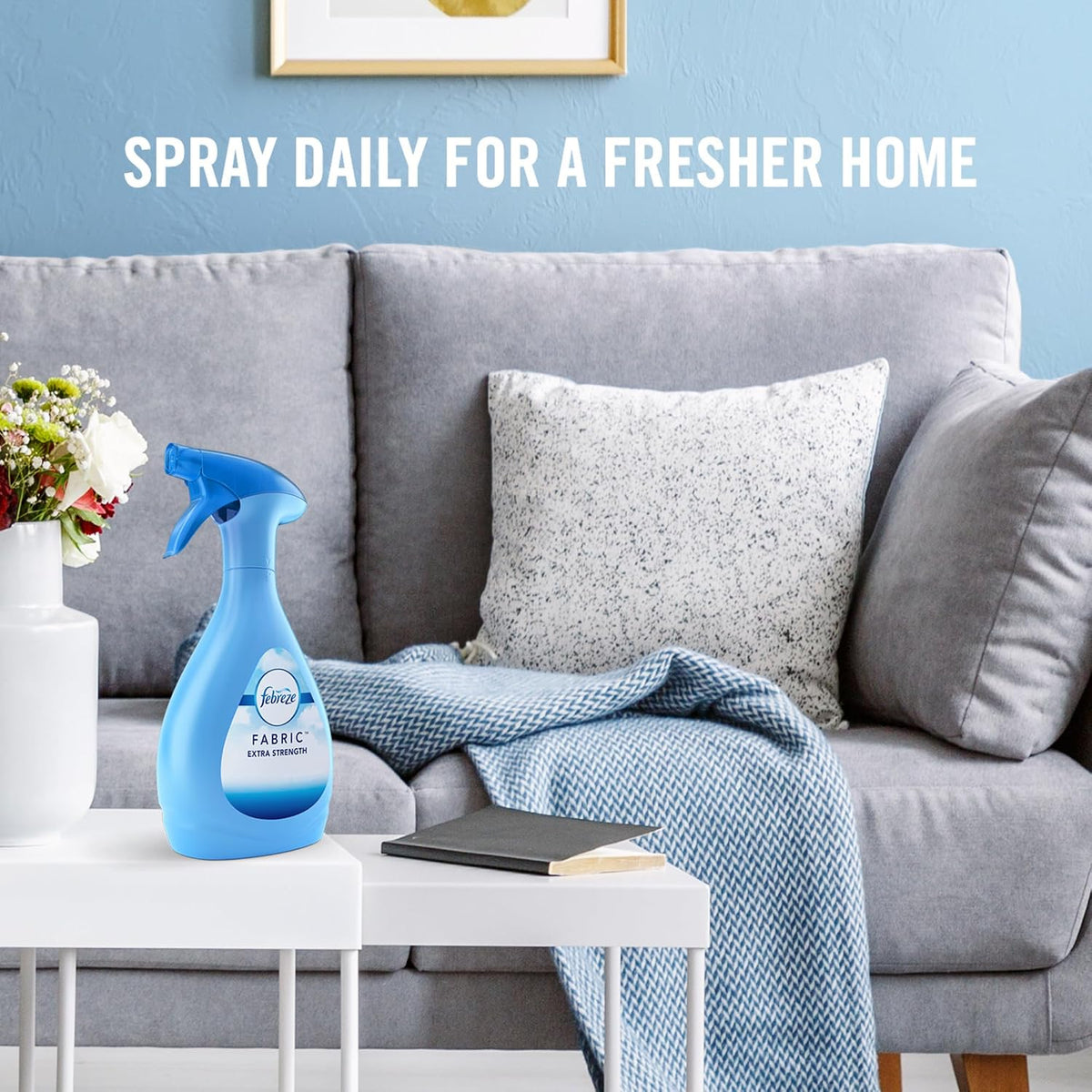 Fabric Spray Air Freshener, Odor-Fighting Fabric Refresher, Sneaker Balls Alternative, Couch Cleaner, Linen Spray, Multi-Use, Extra Strength Scent, 23.6 fl oz