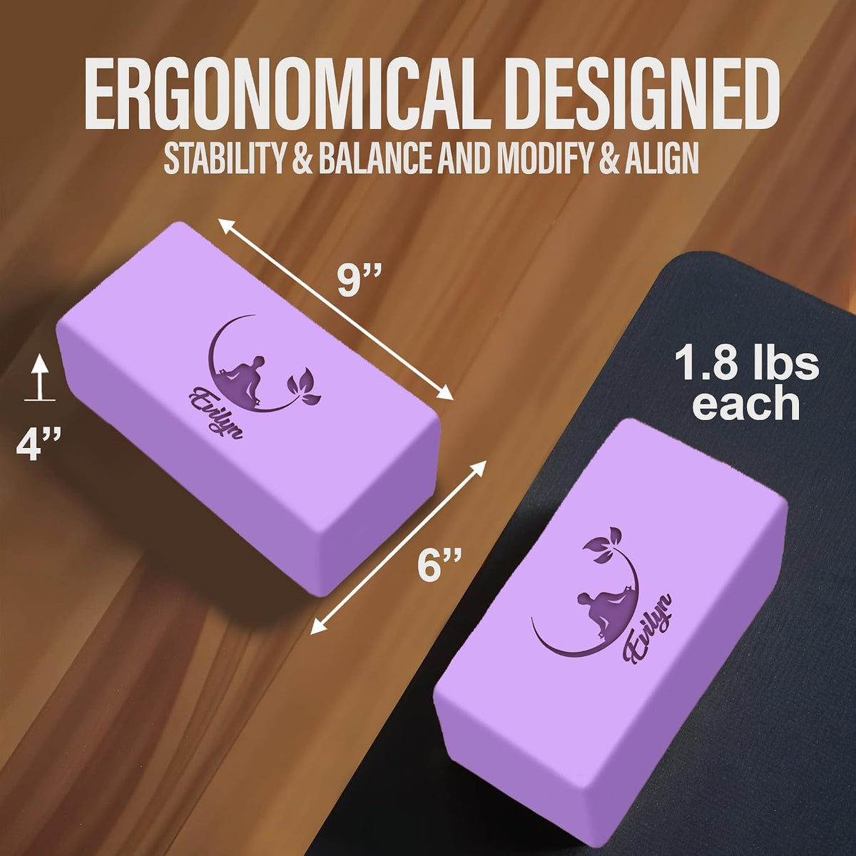 Personalized Yoga Blocks Yoga Gift 2 Pack with Custom Design or Logo, Exercise blocks Yoga Blocks Soft Non-Slip for Pilates, Meditation, Custom Yoga Accessories for Men & Women