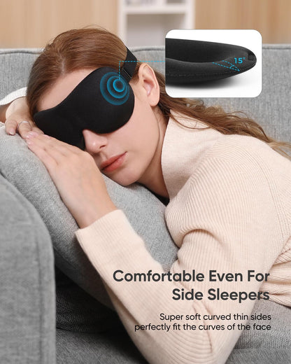 Sleep Mask for Side Sleeper 3 Pack, Blackout 3D Eye Mask