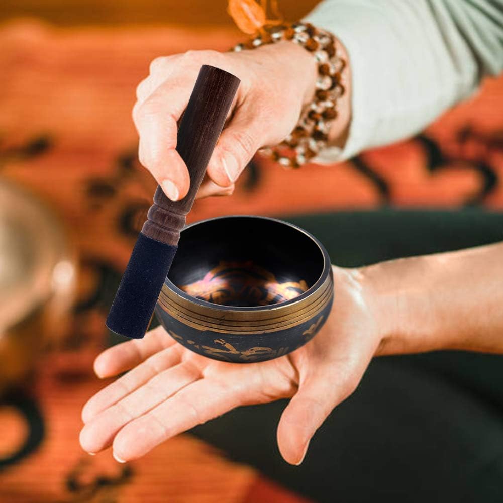 Handmade Tibetan Singing Bowl Set with Striker, Cushion & Pouch