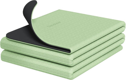 Double Color Yoga Mat - 72"x24"x0.24" (6mm),Non-Slip TPE Exercise Mat