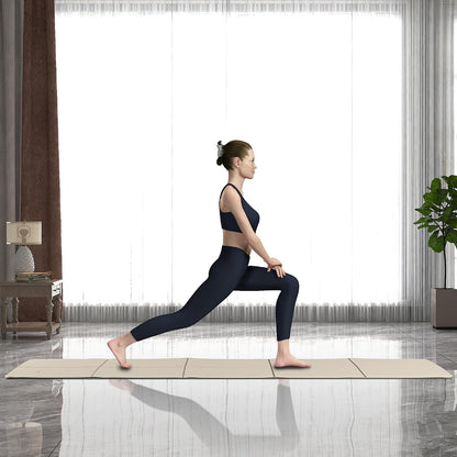Double Color Yoga Mat - 72"x24"x0.24" (6mm),Non-Slip TPE Exercise Mat