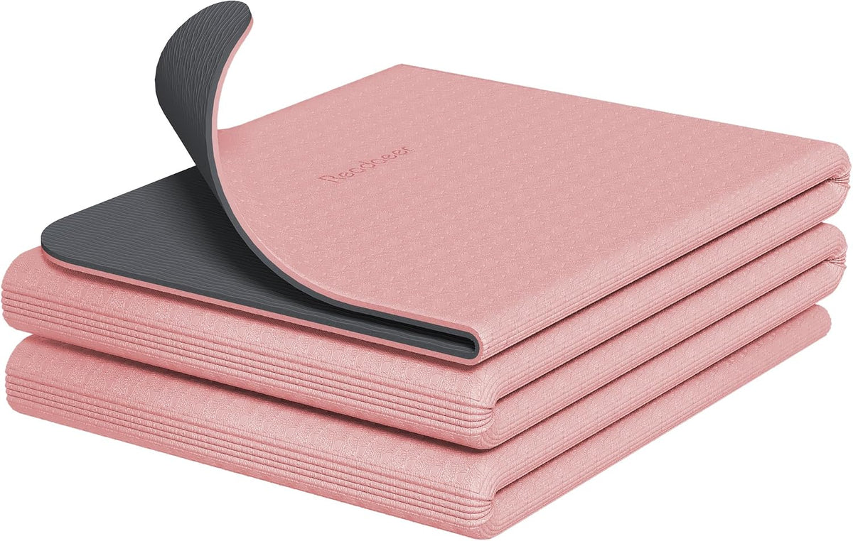 Double Color Yoga Mat - 72"x24"x0.24" (6mm),Non-Slip TPE Exercise Mat