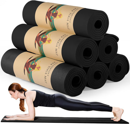 6 Pcs 10mm Thick Yoga Mat Bulk 68 x 24 Inches