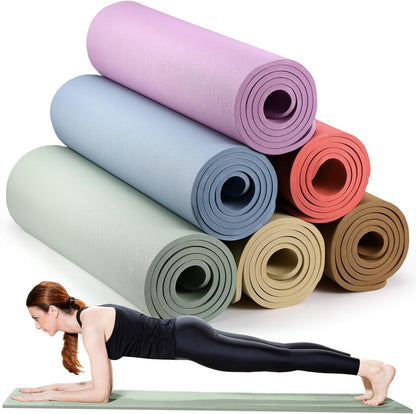 6 Pcs 10mm Thick Yoga Mat Bulk 68 x 24 Inches