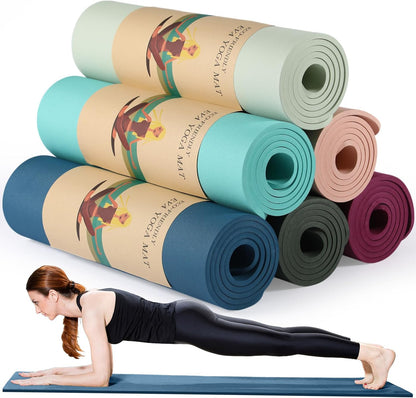 6 Pcs 10mm Thick Yoga Mat Bulk 68 x 24 Inches