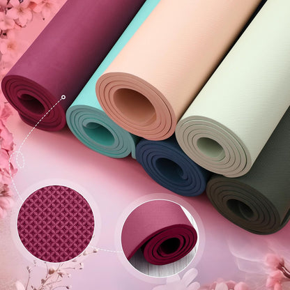 6 Pcs 10mm Thick Yoga Mat Bulk 68 x 24 Inches