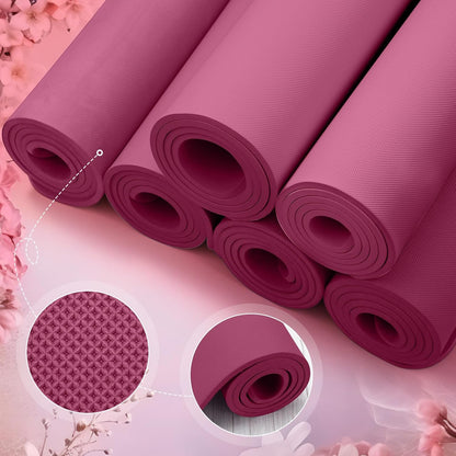 6 Pcs 10mm Thick Yoga Mat Bulk 68 x 24 Inches