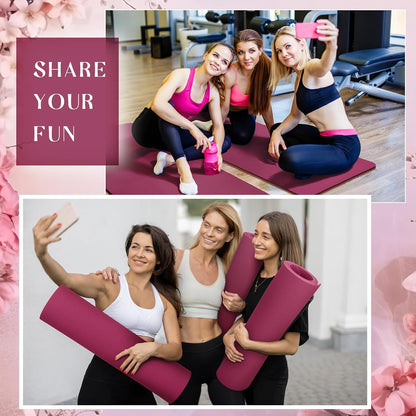 6 Pcs 10mm Thick Yoga Mat Bulk 68 x 24 Inches