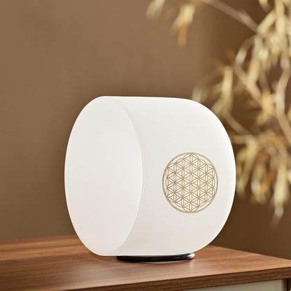 528HZ C Note 8 Inch Flower Of Life Crystal Singing Bowl
