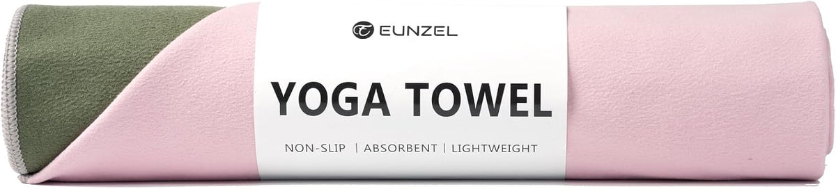 Hot Yoga Mat Towel, Reversible Two-Tone 72" x 26.5"