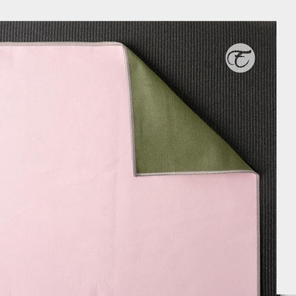 Hot Yoga Mat Towel, Reversible Two-Tone 72" x 26.5"