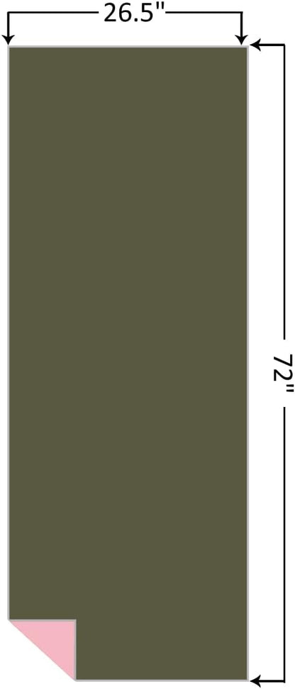 Hot Yoga Mat Towel, Reversible Two-Tone 72" x 26.5"