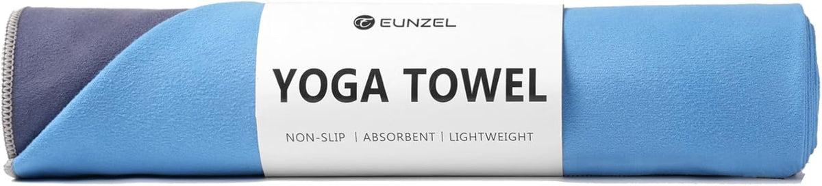 Hot Yoga Mat Towel, Reversible Two-Tone 72" x 26.5"
