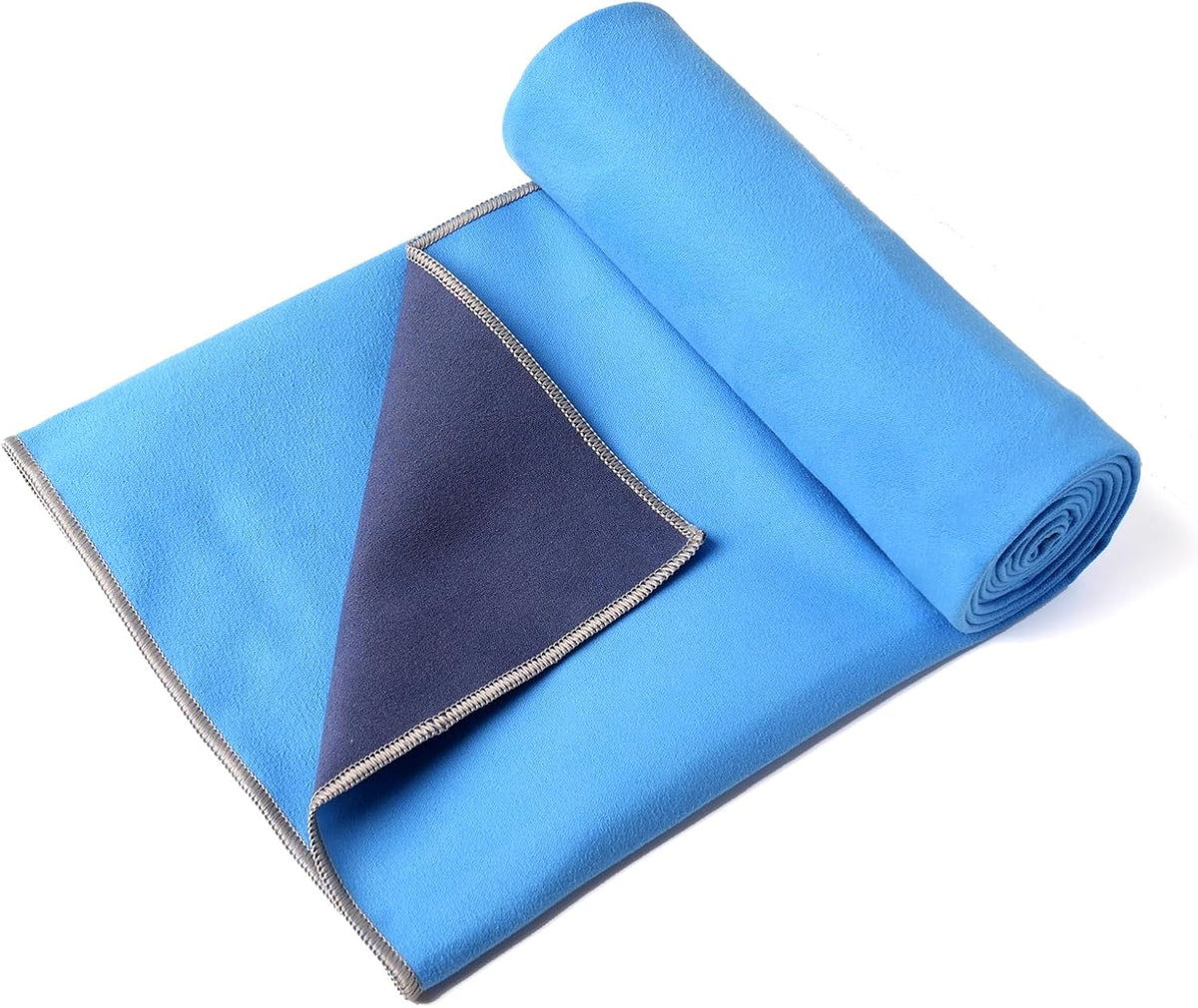 Hot Yoga Mat Towel, Reversible Two-Tone 72" x 26.5"
