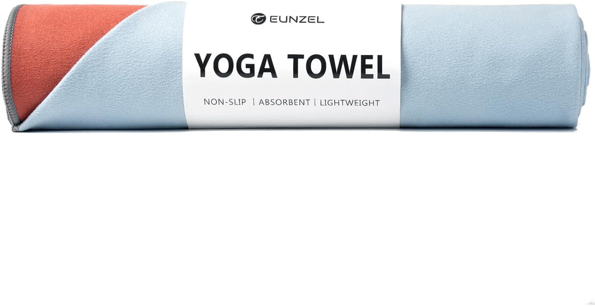 Hot Yoga Mat Towel, Reversible Two-Tone 72" x 26.5"