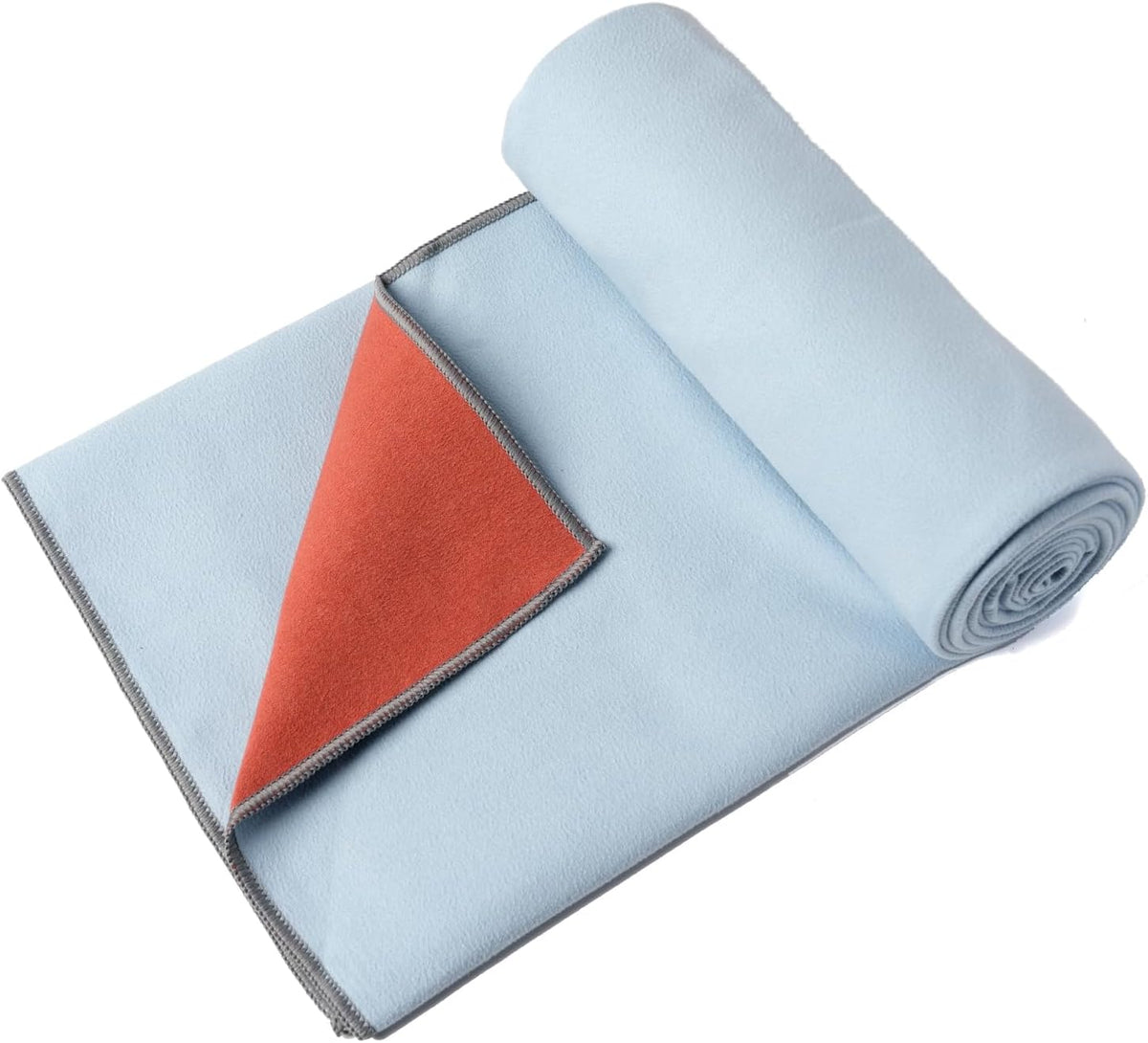 Hot Yoga Mat Towel, Reversible Two-Tone 72" x 26.5"