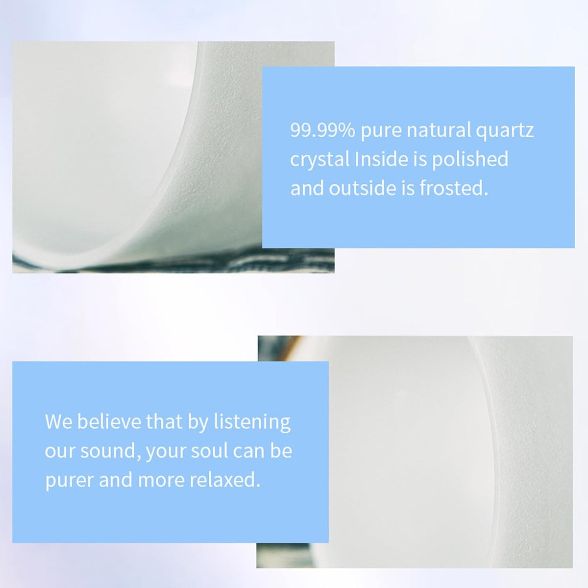 5Pcs Crystal Singing Bowl Set,432hz High Pitch C#D#F#G#A# 8-12 Inch