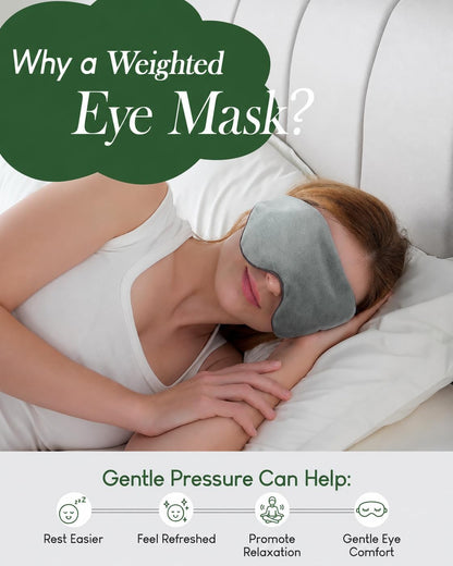 Weighted Eye Mask for Sleeping, Blackout Sleep Mask for Women & Men