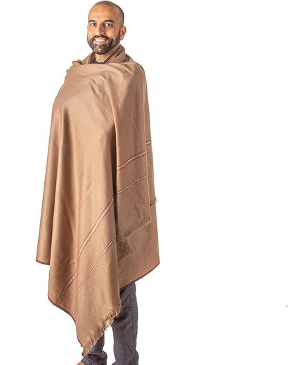 Versatile Premium Wool Blend Meditation Shawl - Large Unisex Prayer Wrap, Oversized Scarf & Yoga Blanket