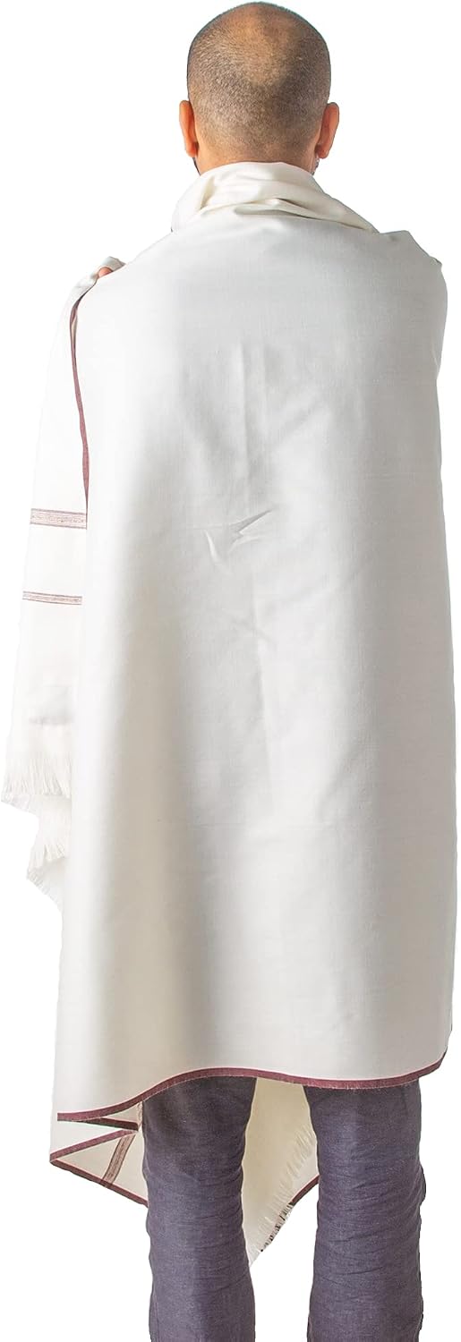 Versatile Premium Wool Blend Meditation Shawl - Large Unisex Prayer Wrap, Oversized Scarf & Yoga Blanket