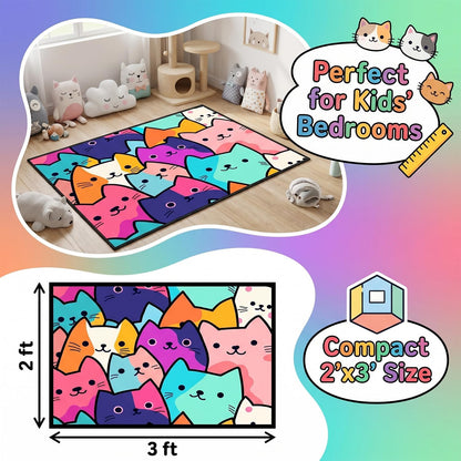 Black Girl Area Rug for Bedroom African American Rugs for Room Princess Carpet Kids Rugs for Bedroom African Girls Carpet for Living Room Teen Girls Yoga Mats, Pink, 4'×5'