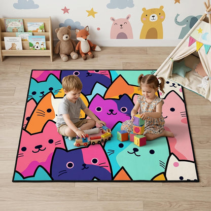 Black Girl Area Rug for Bedroom African American Rugs for Room Princess Carpet Kids Rugs for Bedroom African Girls Carpet for Living Room Teen Girls Yoga Mats, Pink, 4'×5'