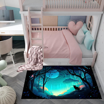 Black Girl Area Rug for Bedroom African American Rugs for Room Princess Carpet Kids Rugs for Bedroom African Girls Carpet for Living Room Teen Girls Yoga Mats, Pink, 4'×5'