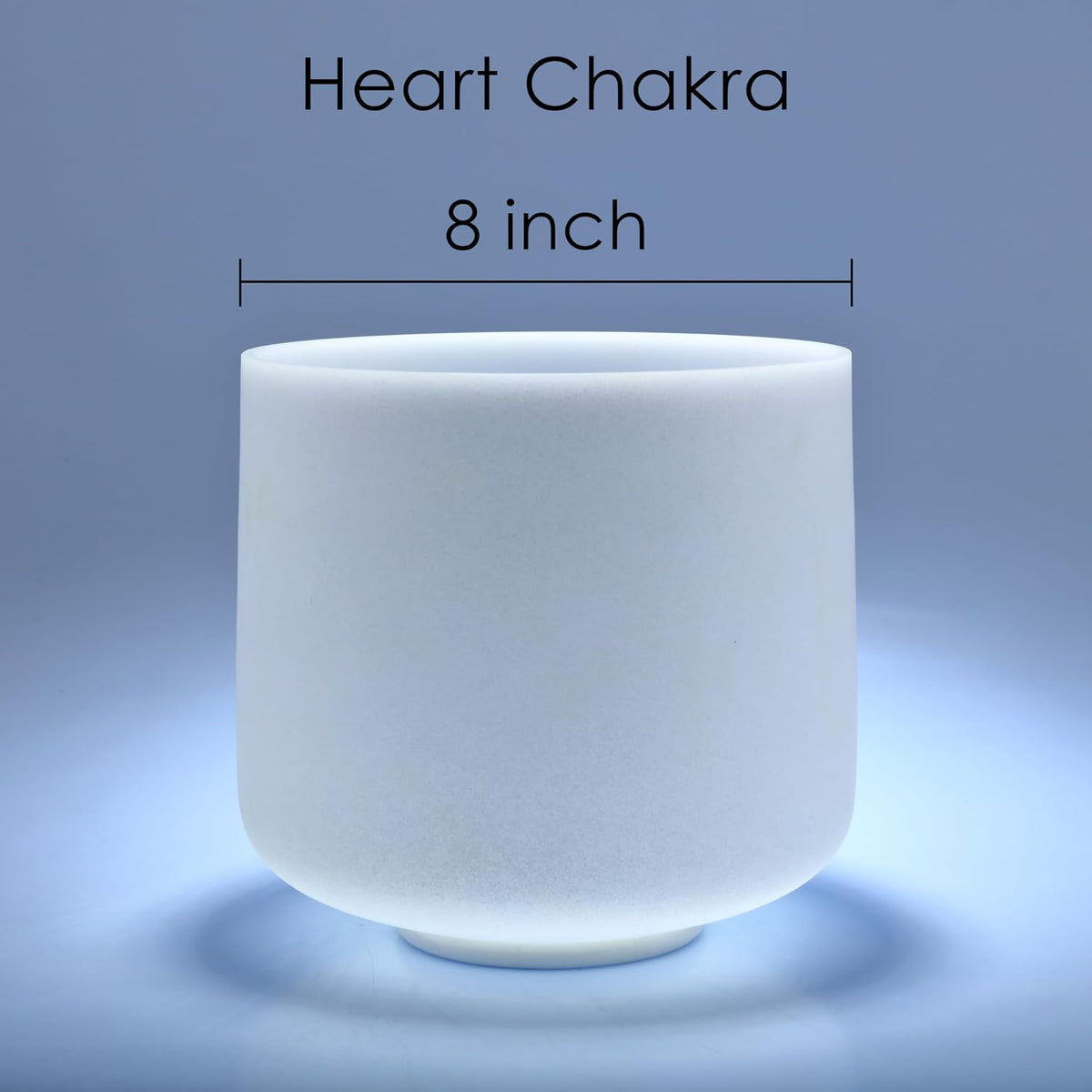 F Note Crystal Singing Bowl 10 inch Heart Chakra with Heavy Duty Carrying Case and Suede Mallet