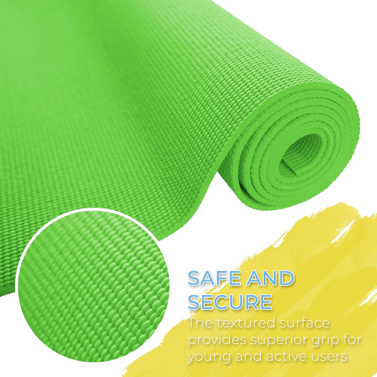 Bulk Kids Yoga Mats, 10 Pack, 60x24in, 4mm