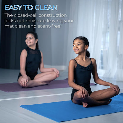Bulk Kids Yoga Mats, 10 Pack, 60x24in, 4mm