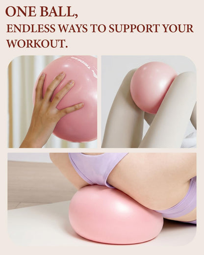 9 Inch Pilates Ball with Inflation Straw, Small Exercise Yoga Ball