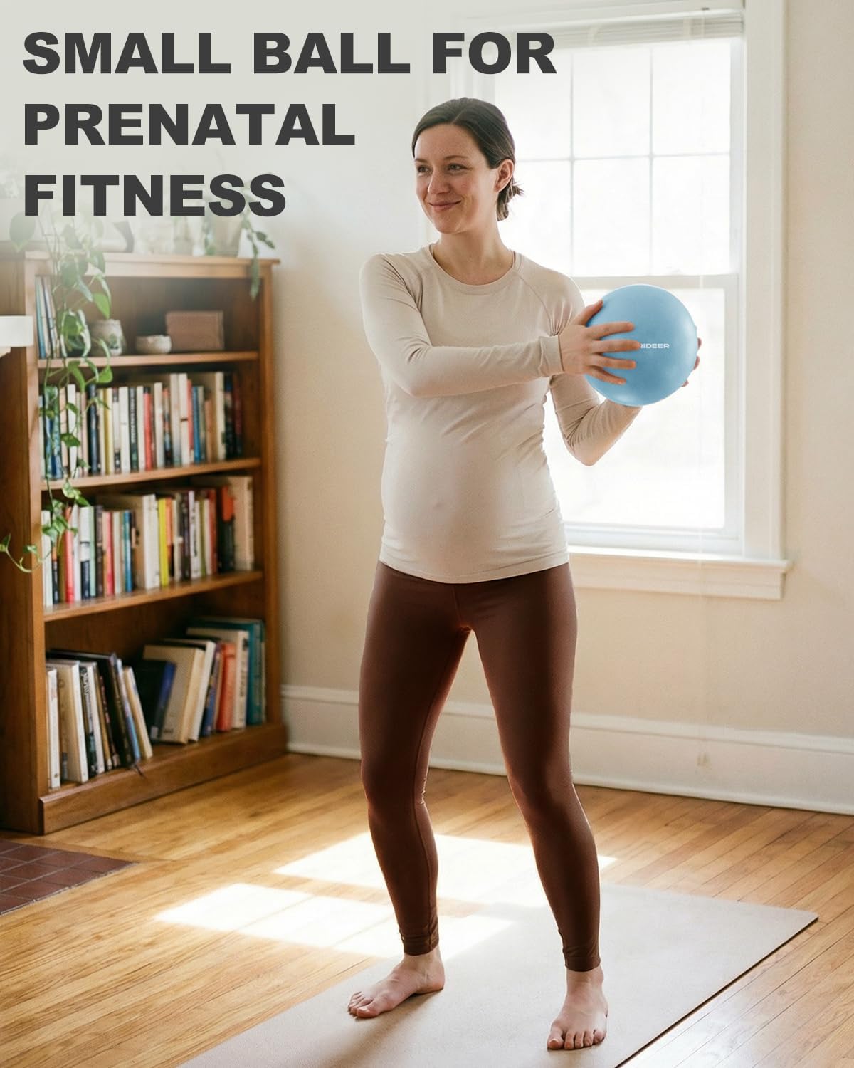 9 Inch Pilates Ball with Inflation Straw, Small Exercise Yoga Ball