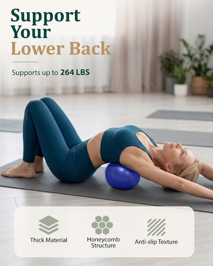 9 Inch Pilates Ball with Inflation Straw, Small Exercise Yoga Ball