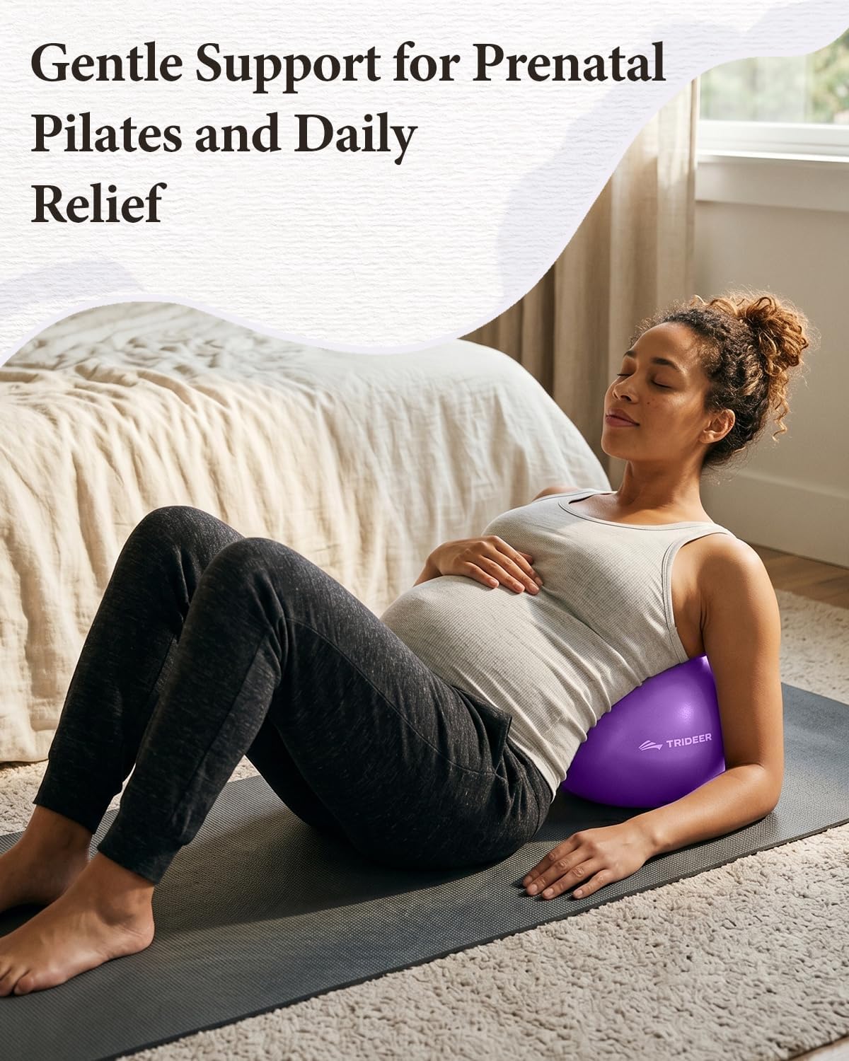 9 Inch Pilates Ball with Inflation Straw, Small Exercise Yoga Ball