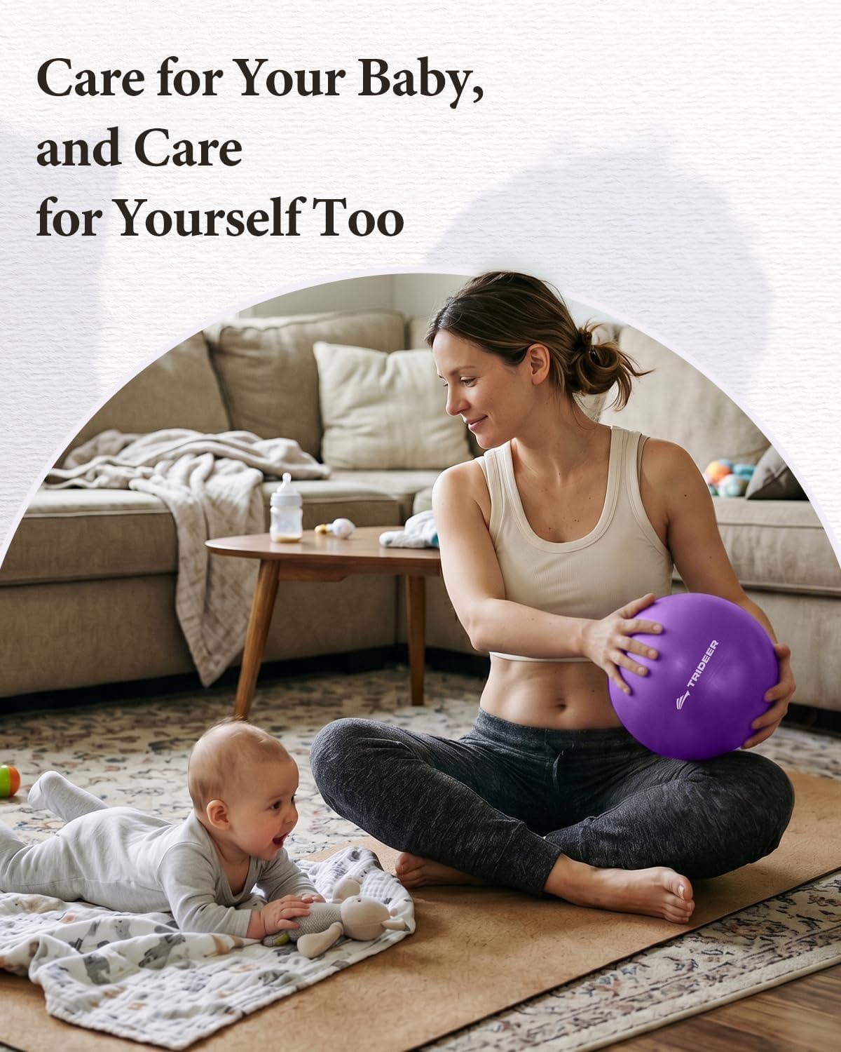 9 Inch Pilates Ball with Inflation Straw, Small Exercise Yoga Ball
