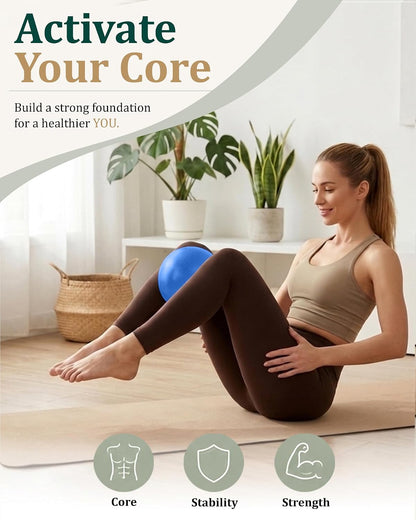 9 Inch Pilates Ball with Inflation Straw, Small Exercise Yoga Ball